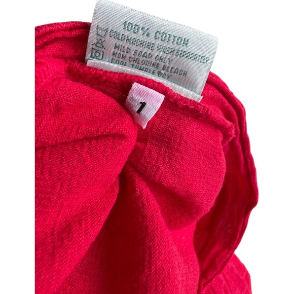 Oh My Gauze! Short Sleeve Pullover Cotton Dress Sz 1 - Picture 4 of 8